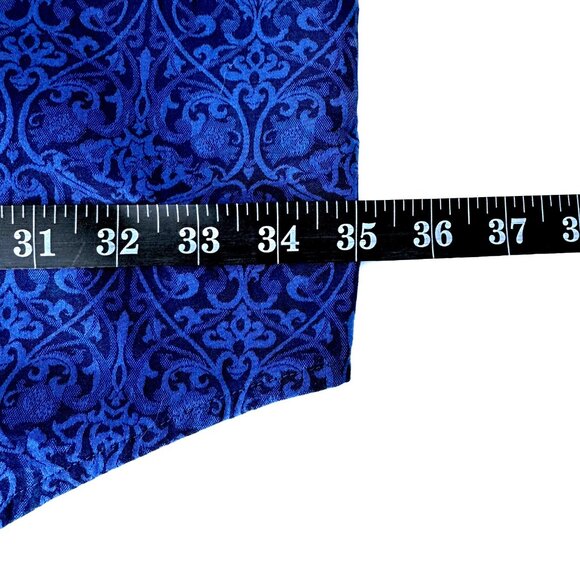 Men's 5XL Robert Graham BLUE Luther Tonal Long Sleeved Sport Shirt - Picture 7 of 15